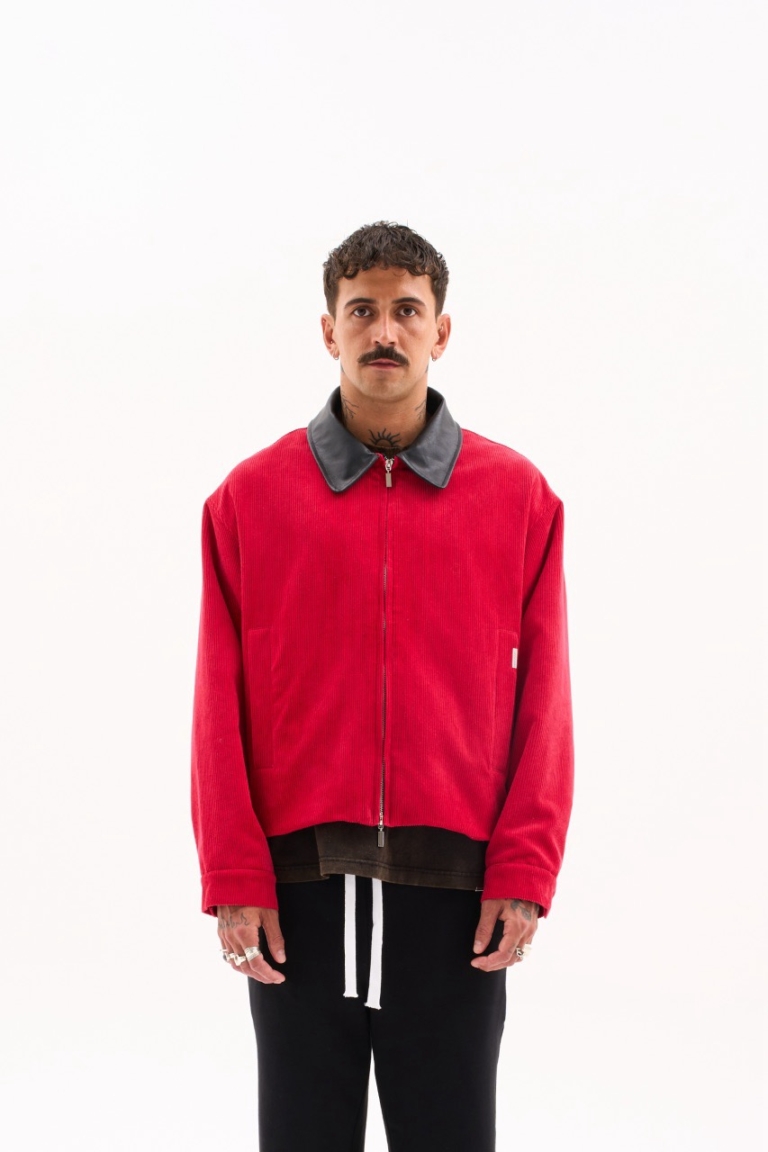 HEAVY CORD JACKET / RASPBERRY RED