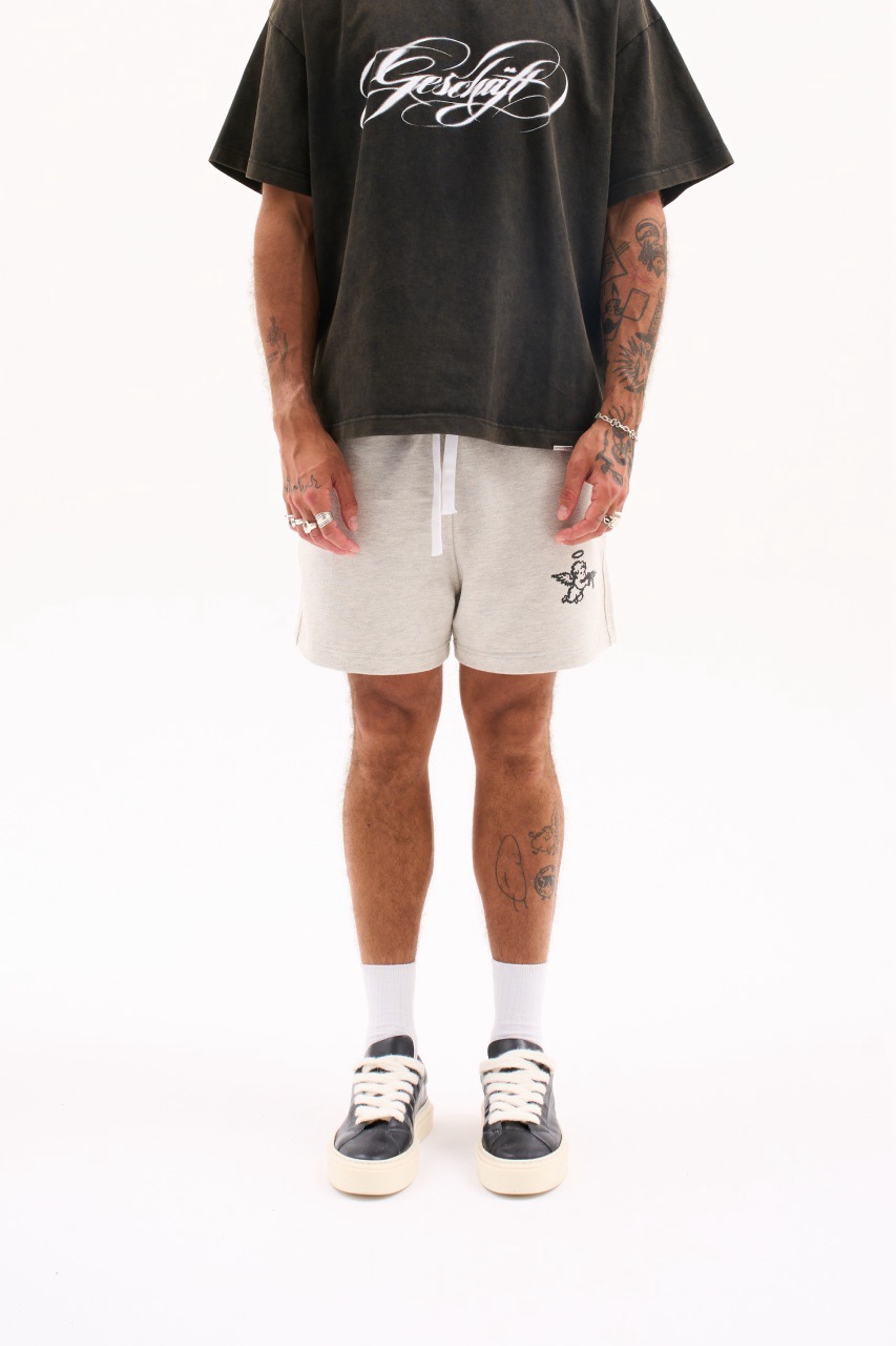 ANGEL DIAGONAL SHORTS 380G / ASH GREY