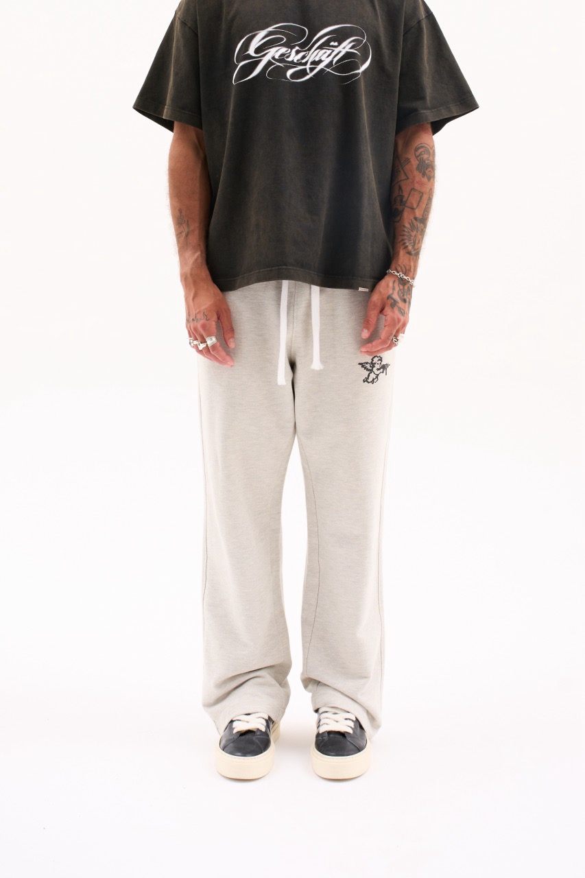 ANGEL DIAGONAL SWEATPANTS 380G / ASH GREY