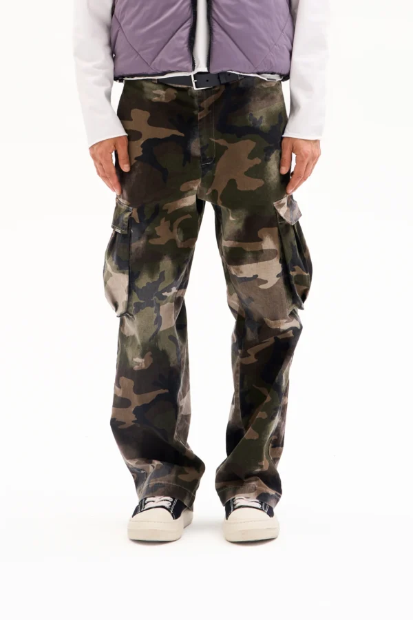CARGO PANTS - WASHED CAMO