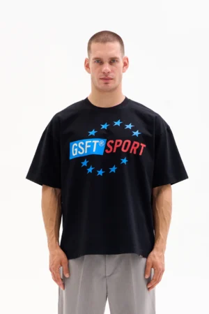 GSFT SPORT TEE 300g - WASHED BLACK