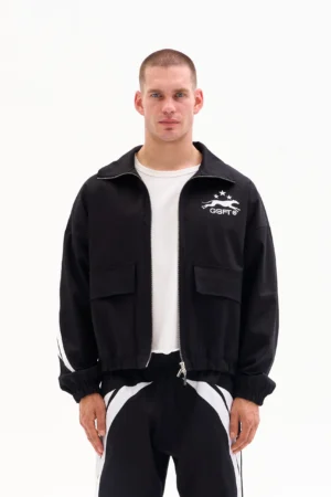 ATHLETIC CLUB TRACK JACKET - BLACK