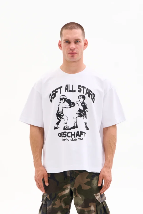 ATHLETIC CLUB TEE 300g - ALL STARS BOXING · WHITE